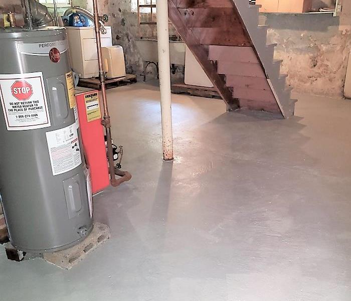 clean basement floor