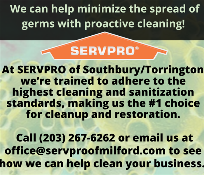 Text describing SERVPRO'S coronavirus cleanup services